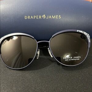 Draper James Indigo Floral/Grey Cat Eye Sunglasses